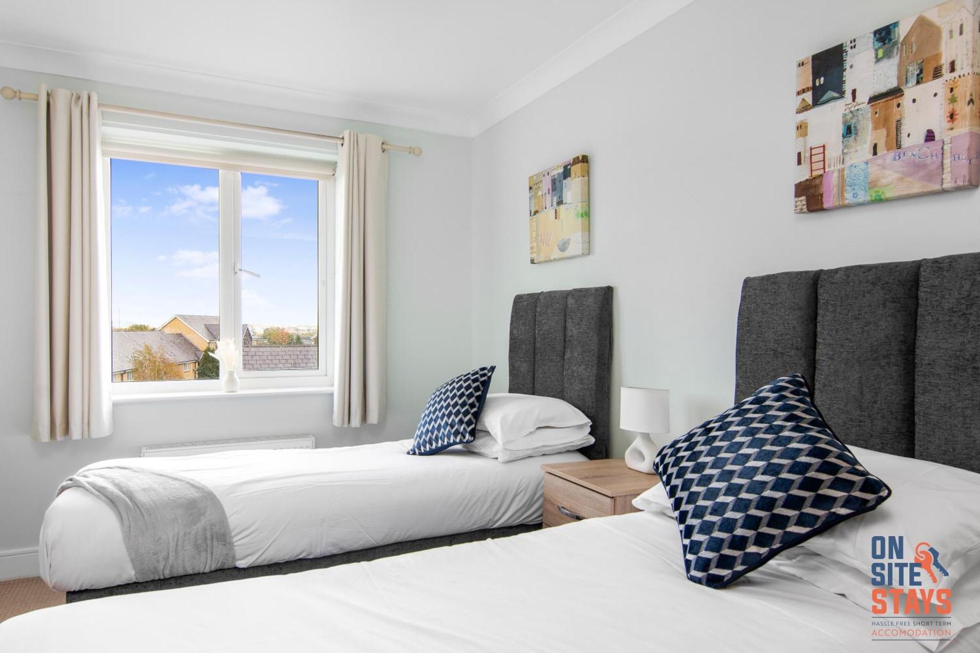 Onsitestays - Cosy 2-Bedroom Apartment With Free Parking, Wi-Fi & London Links Northfleet ภายนอก รูปภาพ